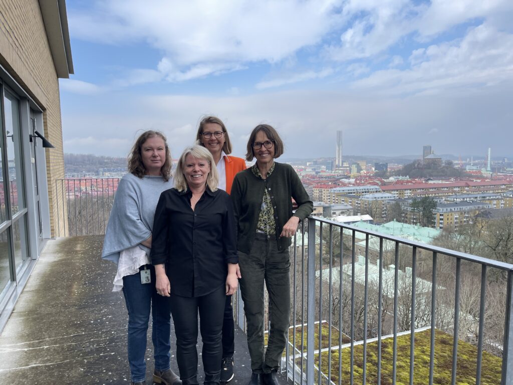 Studiebesök på RCC Väst. Frida Smith, Maria Brovall, Marianne Brismar och Monica Eklund